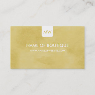 Olive Gold Monogram QR Social Business Card