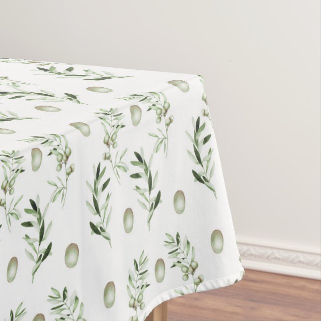 Olive Green 52x70 Tablecloth (In Situ)