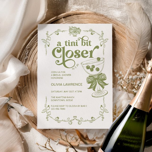 Olive Green a tini bit Closer to I do Invitation (Creator Uploaded)