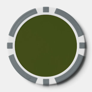 Olive Green Accent Colour Customise This Poker Chips