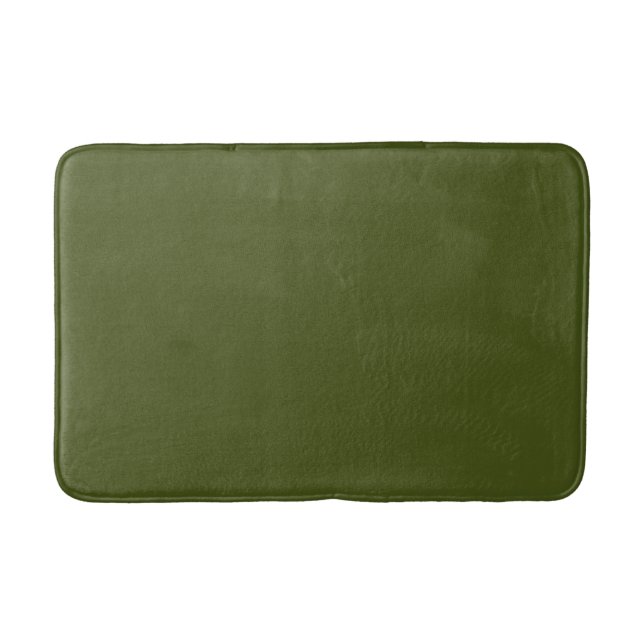 Olive Green Accent Colour Ready to Customise Bath Mat (Front)