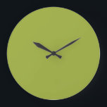 Olive Green Acrylic Wall Clock<br><div class="desc">Olive Green,  single colour,  Acrylic Wall Clock by Gerson Ramos.</div>