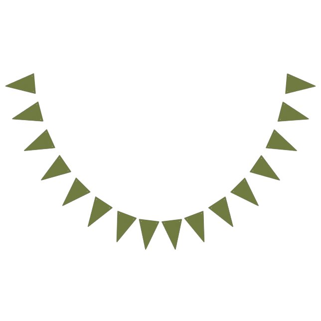 Olive Green - Add your own sign, photo, name Bunting (All)