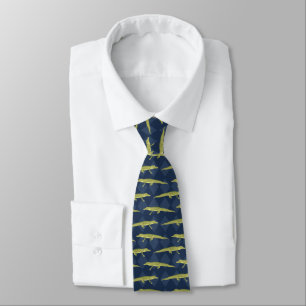 Olive Green Alligators, Navy Blue Tie