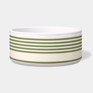 Olive green and beige five stripes pattern