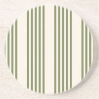 Olive green and beige five stripes pattern