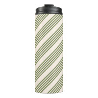 Olive green and beige five stripes pattern