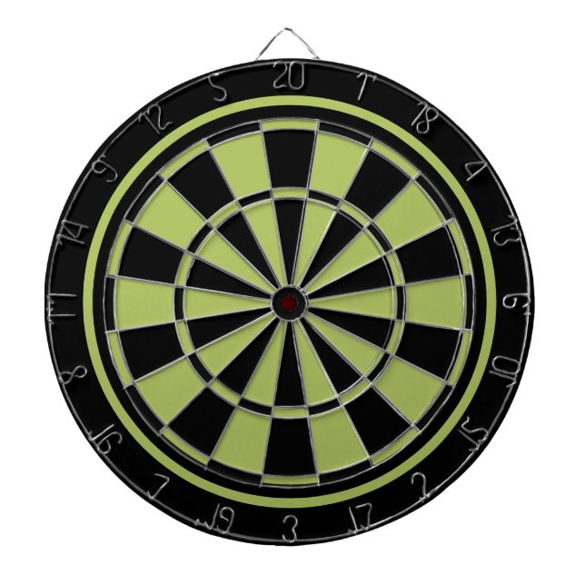 Olive Green and Black Regulation Dartboard (Front)