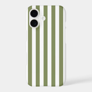 Olive green and white candy stripes