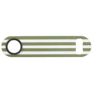 Olive green and white candy stripes