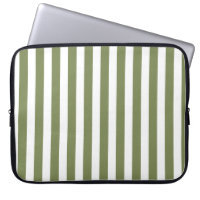 Olive green and white candy stripes