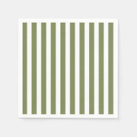 Olive green and white candy stripes