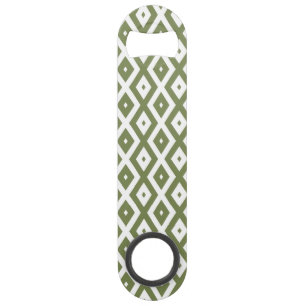 Olive green and white diamond pattern
