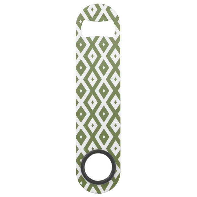 Olive green and white diamond pattern (Front)