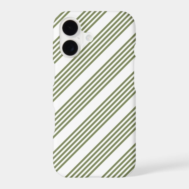 Olive green and white five stripes pattern (Back)