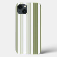 Olive green and white five stripes pattern
