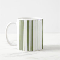 Olive green and white five stripes pattern