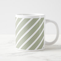 Olive green and white five stripes pattern