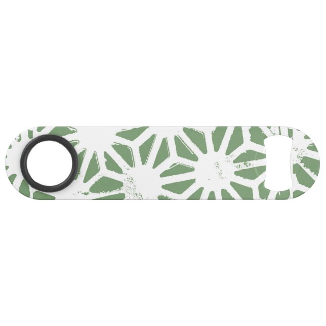 Olive green and white geometric pattern (Front (Horizontal))