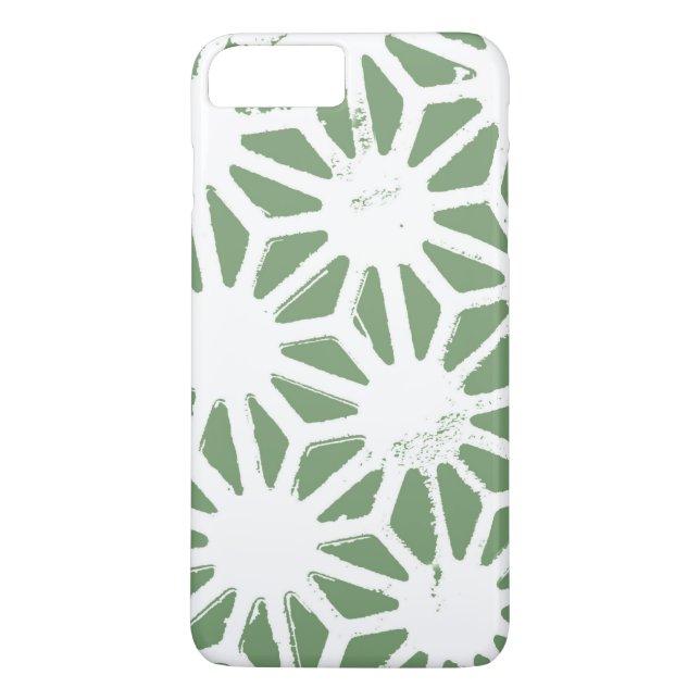 Olive green and white geometric pattern Case-Mate iPhone case (Back)