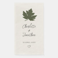 Olive Green Autumn Maple Leaf Wedding