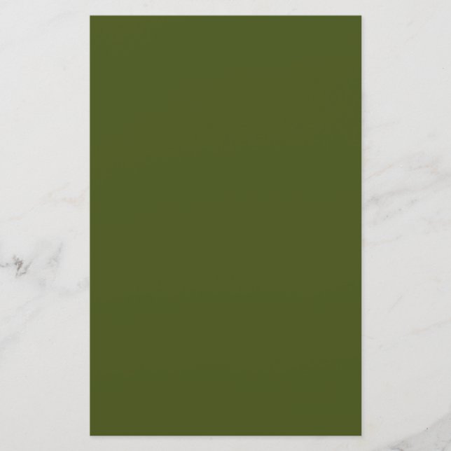 Olive Green Background Colour Customise This Stationery (Front)
