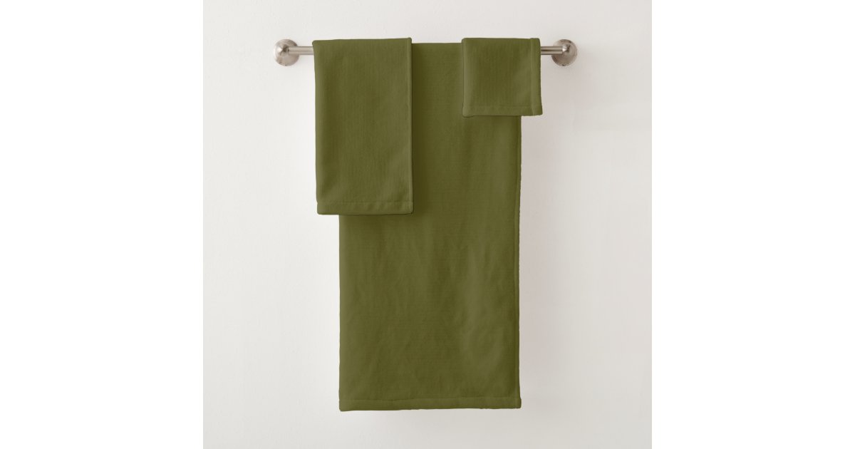 Olive+green Bath Towel Set Zazzle