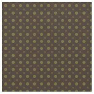 OLIVE GREEN, BRONZE AND BROWN POLKA DOTS FABRIC