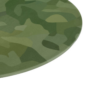 Olive Green Camouflage Pattern Cutting Board