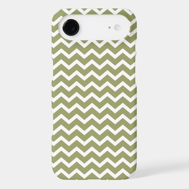 Olive Green Chevrons Pattern Case-Mate iPhone Case (Back)
