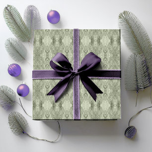 Olive Green Christmas Pattern#33 ID1009 Wrapping Paper
