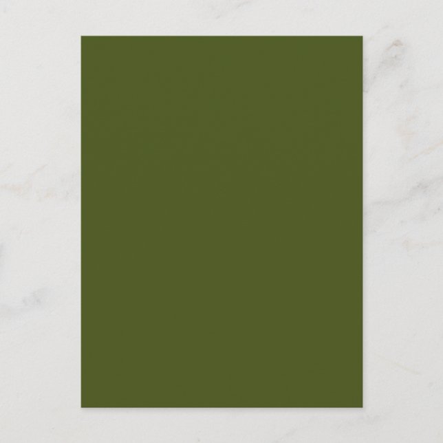 Olive Green Colour Decor Customise This Postcard (Front)
