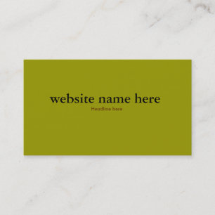 Olive green colour  simple card
