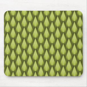 Olive Green Dazzling Raindrops Mousepad