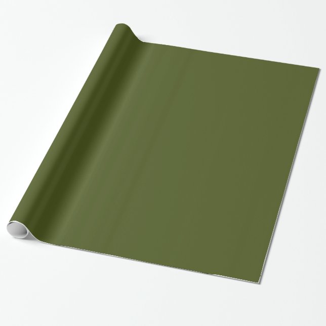 Olive Green Decor Easily Customise This Wrapping Paper (Unrolled)
