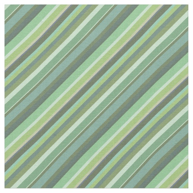 Olive green diagonal stripes fabric (Close Up)