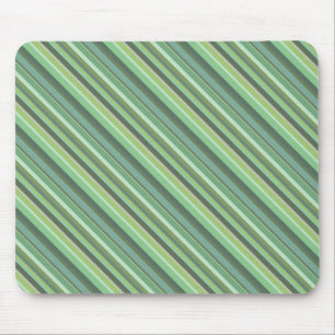 Olive green diagonal stripes mouse mat