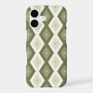Olive green diamond pattern