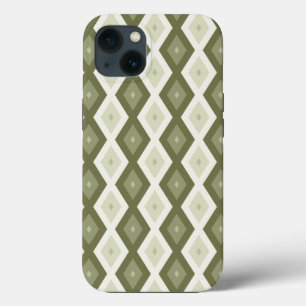Olive green diamond pattern Case-Mate iPhone case