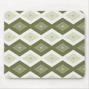 Olive green diamond pattern mouse mat