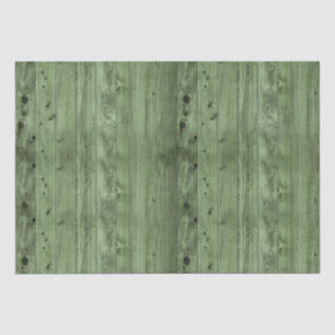 Olive Green Faux Wood Tissue Paper