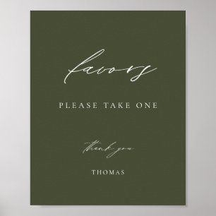 Olive Green Favour Poster