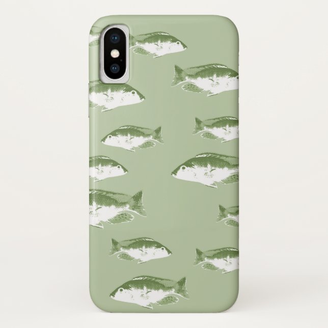 Olive green fish Case-Mate iPhone case (Back)