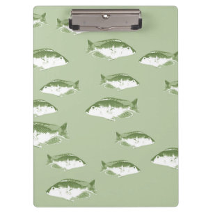 Olive green fish clipboard