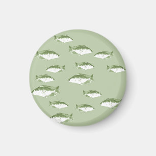 Olive green fish magnet