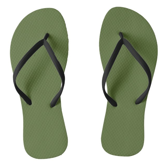 olive green flip flops (Footbed)