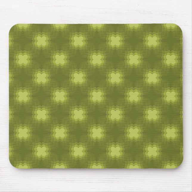 Olive Green Funky Flair Mousepad (Front)