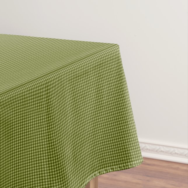 Olive Green Gingham-52x70 COTTON TABLECLOTH (In Situ)