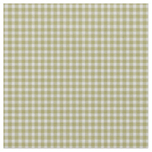 Olive Green Gingham Checkered Plaid Fabric