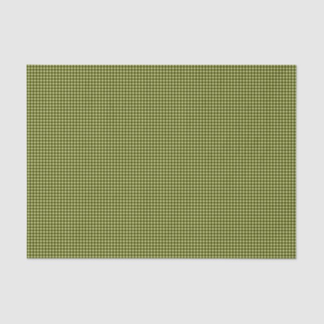 Olive Green Gingham-TISSUE WRAPPING PAPER (Front)